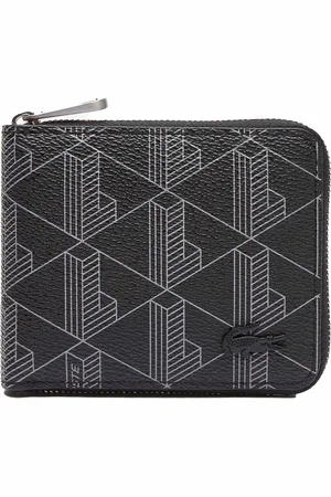 Lacoste Portemonnee The Blend Compact Zip Wallet Zwart