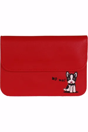 S.Y.W Schoudertasje met hondje Wo Wo - 12,5x18cm