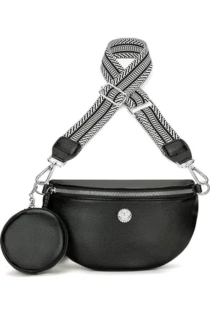 Merkloos Schoudertas voor dames, , crossbody tas, dames, brede riem, borstzak, dames, leer, heuptas, dames, stijlvol, elegant