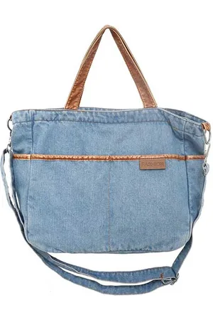 Fashion Favorite Denim Schoudertas - | 36 x 33 x 18 cm | Spijkerstof / Katoen |