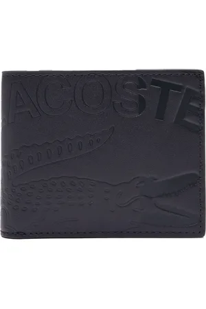 Lacoste Crocodile print small billfold portemonnee - RFID - heren - abimes (let op! zonder kleingeldvak)