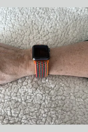 Merkloos Applewatch horlogebandje- elastisch geweven verstelbare band-38/40/41mm- gladde band