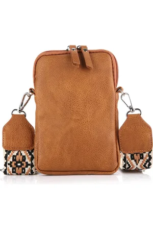 Merkloos Telefoontasje - Crossbodytasje - Lola - - Brede geweven band - Trendy