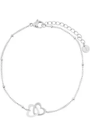 essentialistics Armband om te delen hartjes - Volwassenen - - Stainless steel (verkleurt niet) - Verlengkettinkje