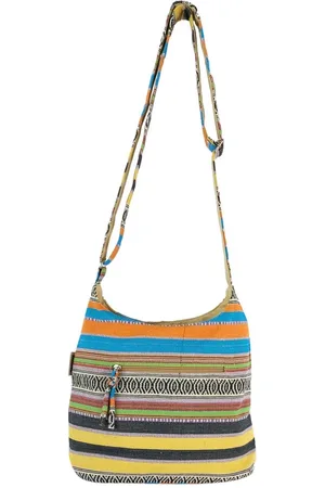 Merkloos Dames schoudertas. Hobo tas van geweven katoen met verstelbare hengsels. Crossbody schoudertas met strepen design. Cadeau-ideeën voor vrouwen/meisjes