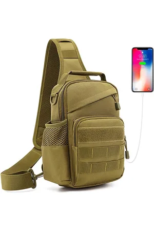 Merkloos Tactische borsttas, militaire schoudertas, tactische borst sling pack, Molle legercrossbody bag, militaire schoudertas