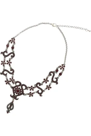 Behave Dames vintage ketting stenen 40 cm
