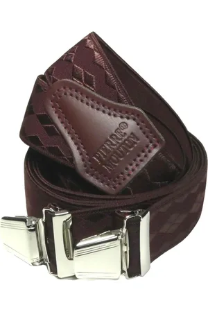 Pierre Mouton Square Bretel - Bretels - Volwassenen - Heren - - 140cm - 3 brede clips - XL - XXL
