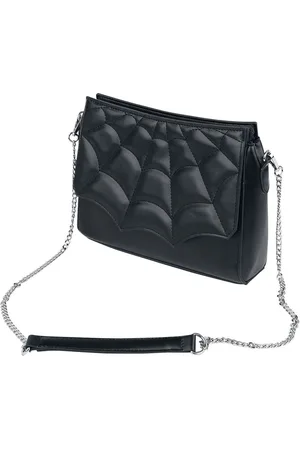 Banned Alternative Banned Schoudertas/clutch MABRIS Zwart - met Spinnenweb Reliëf - (bxhxd) ca. 27cm x 21cm x 7,5cm