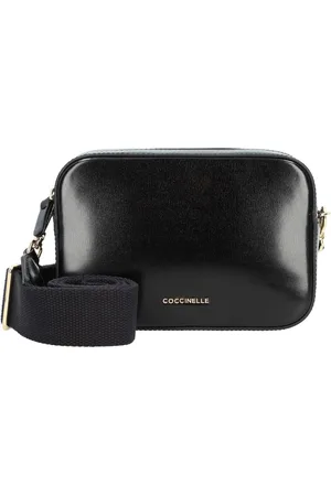 Coccinelle Leren Schoudertas Tebe Shiny Calf Mini Crossover Bag Zwart