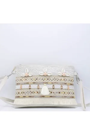 Merkloos Clutch Napels - Licht Beige