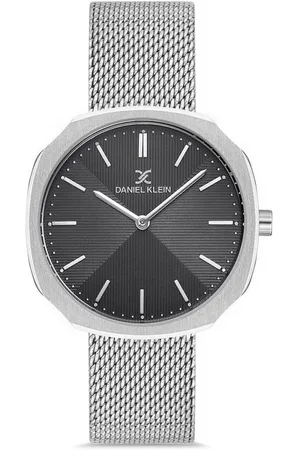 Daniel Klein DK.1.12651-4 - Horloge - Analoog - Dames - Vrouwen - Milanese band - Achthoek - Zilverkleurig - Zwart