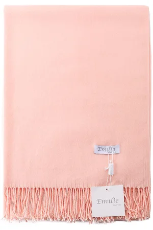Emilie Scarves Pashmina sjaal Cashmere omslagdoek Koraal - 200*63CM
