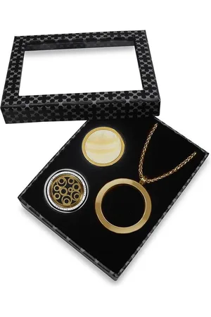 Silventi LOCKits Gift Set - 989900089 - Edelstalen Hanger met Ketting - Parel & Open Fantasie Munt