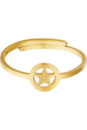Yehwang Verstelbare ring open ster - - Ring - One size - Goud