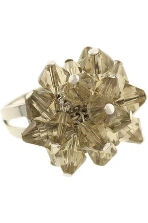 Behave Ring Dames - Verstelbare Zilverkleurige Damesring met Grijze Kraaltjes – Handgemaakt & Elegant | Nikkelvrij