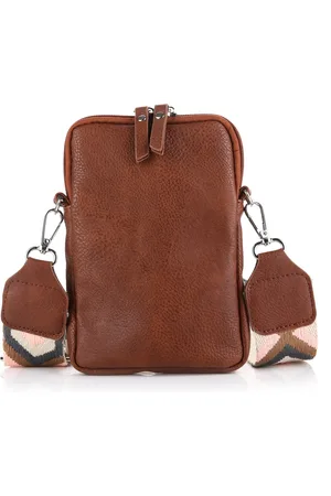 Merkloos Telefoontasje - Crossbodytasje - Lola - - Brede geweven band - Trendy