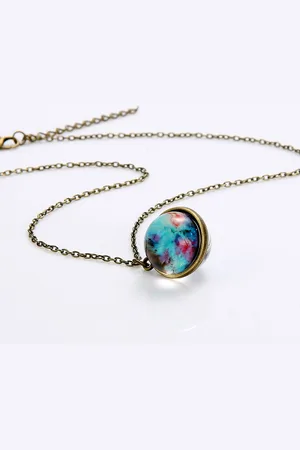 KJG Koperkleurige ketting met Space Bol