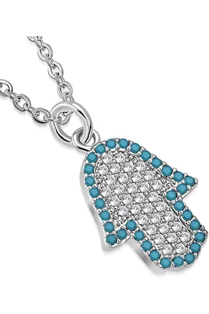 Amanto Ketting Cyar - 316L Staal - Hamsa/Fatima - 18x13mm - 45cm