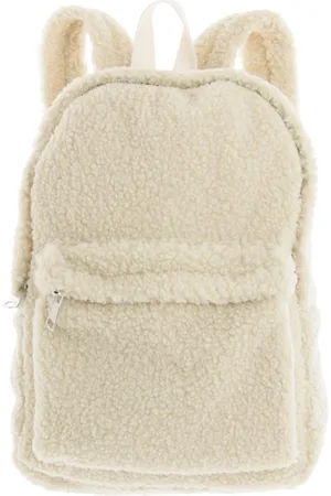 Unique Rugzak teddy 32x24x8cm dove white