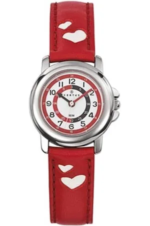 Certus Junior 5/647451 - Horloge - Leer - Rood- 26 mm