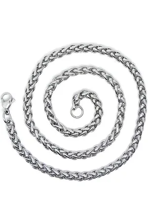 Lazy Cat Stalen Vossenstaart Ketting - Gevlochten Ketting - Edelstaal - 5mm/60cm