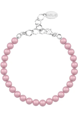 ARLIZI 1149 Parel Armband - Dames - 925 Sterling Zilver - 20 cm - 6 mm - Roze