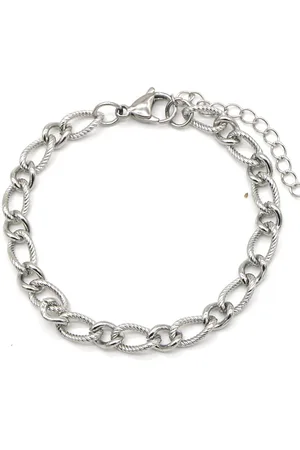 The Musthaves Armband Dames - Verschillende Schakels 5 mm - RVS - Lengte Verstelbaar 17-22 cm