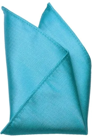 Merkloos Pochet zijde aqua