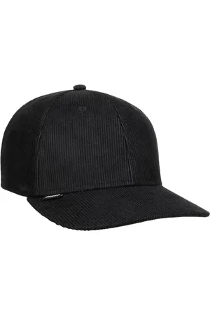 Merkloos Dad Cap Baseballpet Corduroy Corduroy TrueFit Curved Visor Zwart Eén