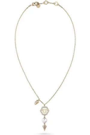 Philipp Plein PJ8EA05NU - Halsketting - Dames - 43cm - PP SPIKED PEARLS