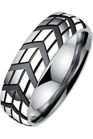 LGT JWLS Gegroefde edelstaal heren ring-19mm