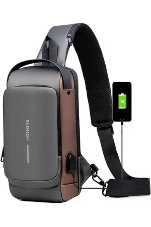 Merkloos Schoudertas - Mannen - Vrouwen - Mode - Waterdichte Usb - Crossbody Bag - Anti-Diefstal - Reizen - Messenger - Sling - Mode - Design - Borst tas - Linker en rechter schouder