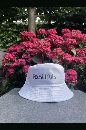 Merkloos Bucket hat - Feest muts - - festival - hoedje - vissershoed - emmer hoed - grappig - feest