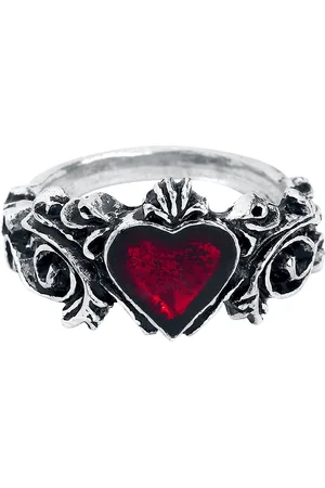 Alchemy Betrothal Ring - Zilverkleurig/Rood