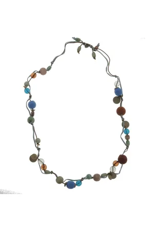 Behave Ketting - lange ketting - - bruin - kralenketting - dames - 110cm