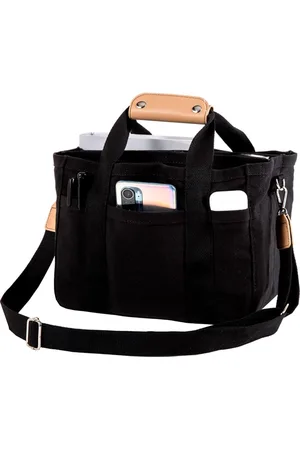 Merkloos Dames Handtassen, Dames Tas Shopper Met Rits, Handtas met meerdere zakken voor dames, canvas tas, tas met handvat, portemonnee met grote capaciteit, herbruikbare handtas, 1Stuks - canvas draagtas