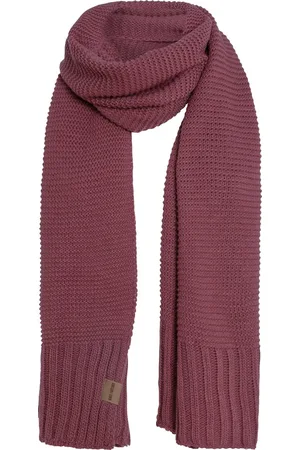 Knit Factory Jamie Gebreide Sjaal Dames & Heren - Herfst- & Wintersjaal - Langwerpige sjaal - Wollen sjaal - Heren sjaal - Dames sjaal - Unisex - - Rood - 200x45 cm