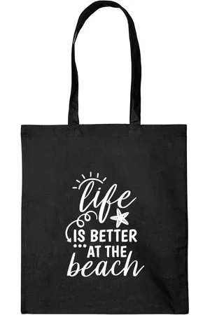 Merkloos Zomer tas - Life is better at the beach