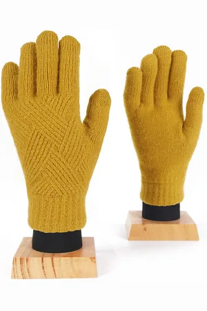 Merkloos Dames winter dubbellaags touchscreen gebreide handschoenen, 23*8cm fluwelen en verdikte koudebestendige fiets warme handschoenen, volledige vinger elastische gebreide warme handschoenen, elastische manchet winter handschoenen