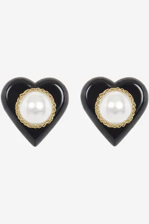 Margot Bardot Amelie Heart Pearl Oorbellen