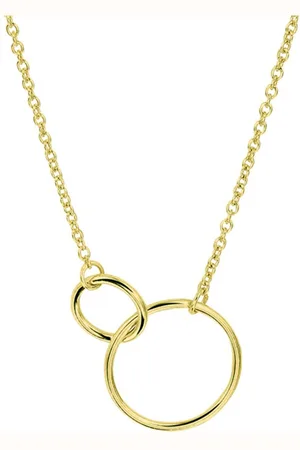 Jonline Schitterende Gold Plated Zilveren Halsketting met Cirkels