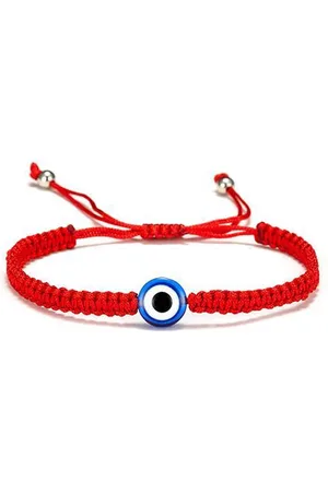 WiseGoods Premium Geluks Armband - Boze Oog - Nazar - Evil Eye - Handgemaakt - Cadeau - & Blauw - Verstelbaar - One Size