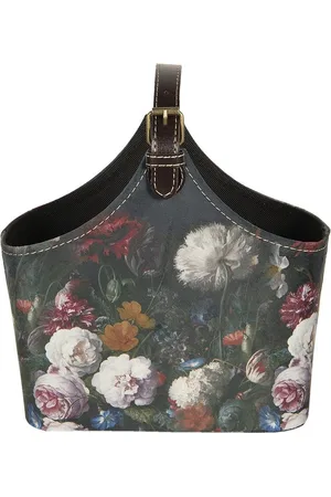 Clayre & Eef Handtas Dames 25*12*22 cm Papier Rechthoek Bloemen Tas Damestas