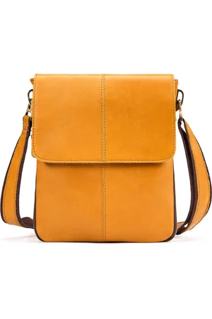 Merkloos Leren crossbody tas - Crossbodytas Dame leer - Sling bag - Herenstassen schuin - Rugzak schuine schouderband