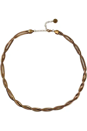 esde2 Ketting Dames - Verguld RVS - Verstelbaar - Slangenketting - Dubbele Gevlochten Ketting