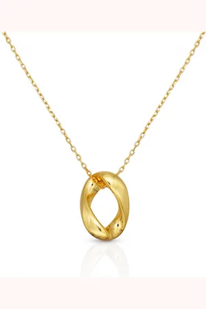 Jonline Schitterende 18K Gold Plated Zilveren Halsketting