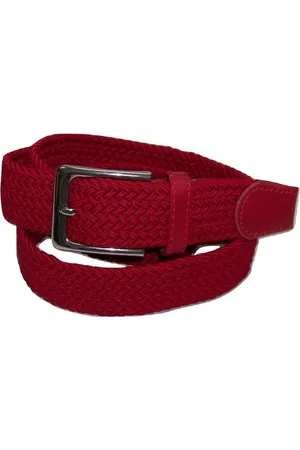 Flores Lederwaren Elastische Comfort Riem - maat 120 - Gevlochten - 100% Elastisch - Nikkelvrije Gesp