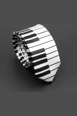 Akyol Piano stropdas - zwart/wit stropdas - festival - foute party - foute feest - docent - carnaval - stropdas noten - noten stropdas - muziek stropdas - piano - feest – concert - stropdas - Ties - conservatorium Stropdas- piano – das