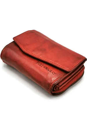 Hillburry Portemonnee met Omslag Gewassen Leer - RFID - medium formaat - soepel leder - degelijk en praktisch - HILL7531/W-GRN